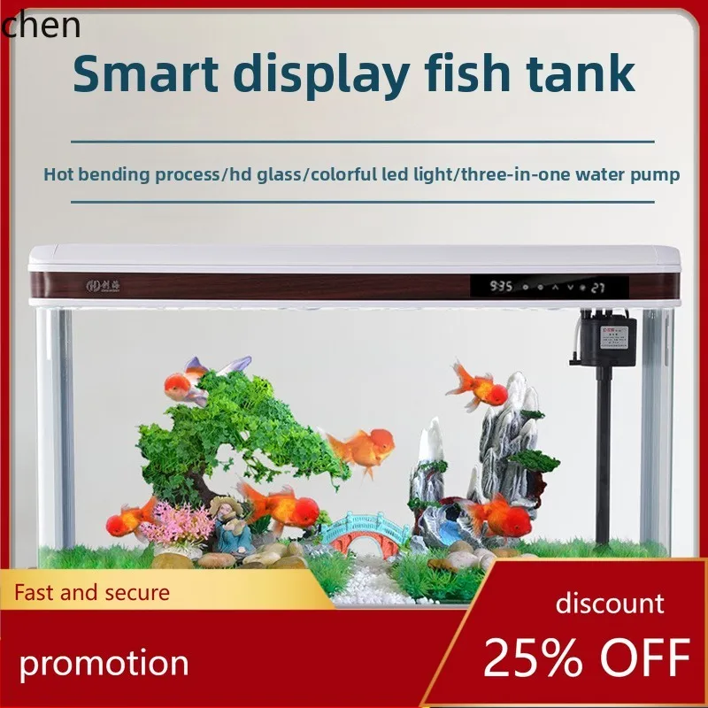 

CZ Source Factory Chuanghai Intelligent Desktop Ecological Goldfish Tank Living Room Household Glass No Water Change Aquarium