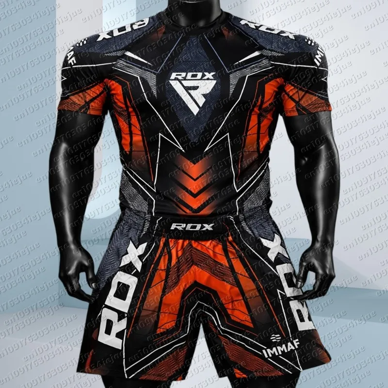 2026 Summer Fighting Competition New Set Men Women Kid Casual Round Neck Short Sleeve Breathable Jersey & Shorts Boxing Suit