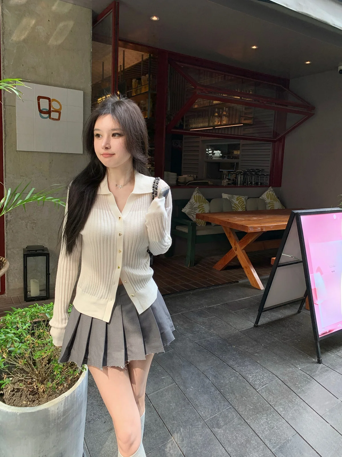 

Женский приталенный кардиган Doudou Morning из ледяного шелка с прозрачными вставками, длинными рукавами, универсальный, весна-лето