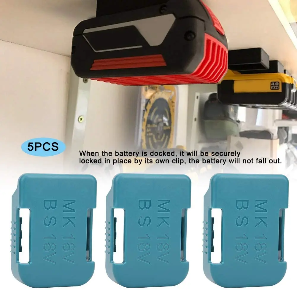 2021 New For Makita 18V Fixing Devices 5/10pcs Battery Mounts Storage Rack Stand Holder For Makita BL1860B BL1850B BL1860 BL1850