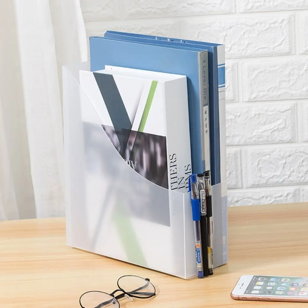 Sundries Storage Box Folding File Storage Box Paper Organizer Transparent File Organizer Box Desktop Organizer Minimalism