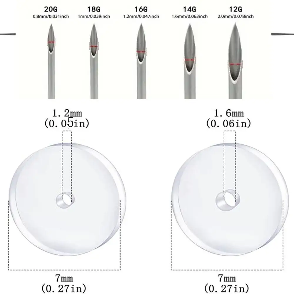 28Pcs Set Disposable Piercing Needles Stainless Steel Body Piercings Tool Ear Nose Lip Tattoo Body Piercing Puncture Needle