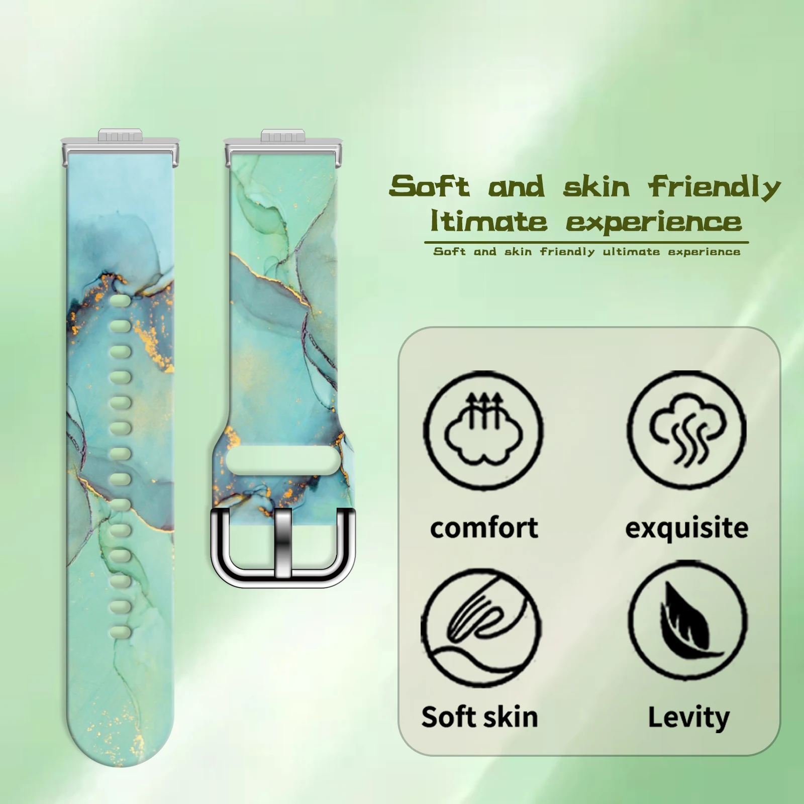 Jade Abstraction Series สายนาฬิกาสําหรับนาฬิกา Huawei Fit 4pro 4 3 เปลี่ยนสร้อยข้อมือสําหรับนาฬิกา HUAWEI Fit 4 3 Watchband