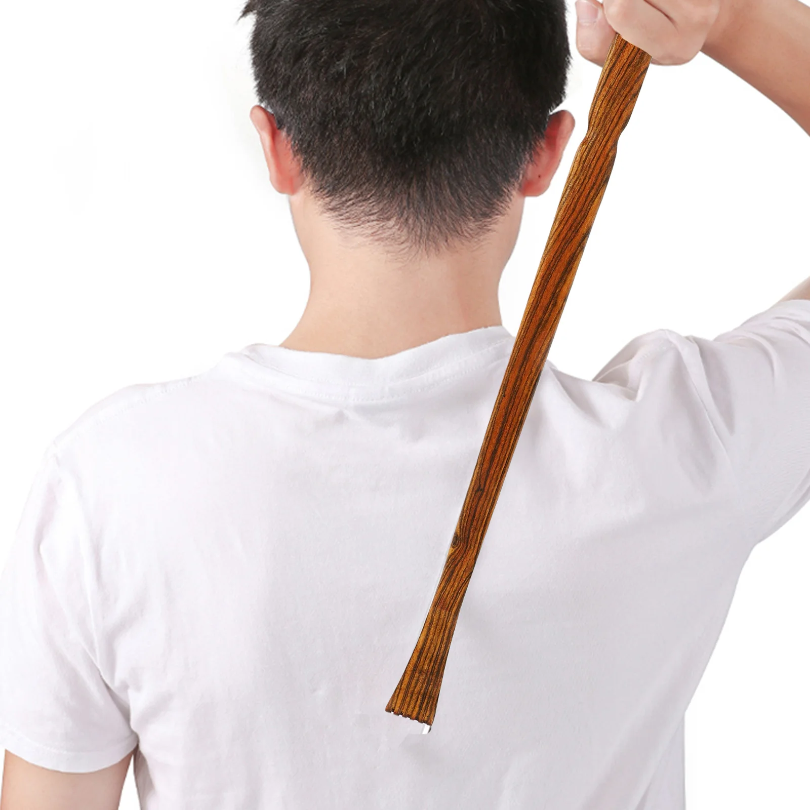 1 قطعة خدش الظهر بني فاتح سميكة قابل للسحب خشب الصندل خدش مريحة الظهر الحكة آلة لتخفيف الحكة السريعة #6