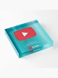 Youtube play Button Award Plaque with the Creator for your youtube Channel *Please contact me first to custom text