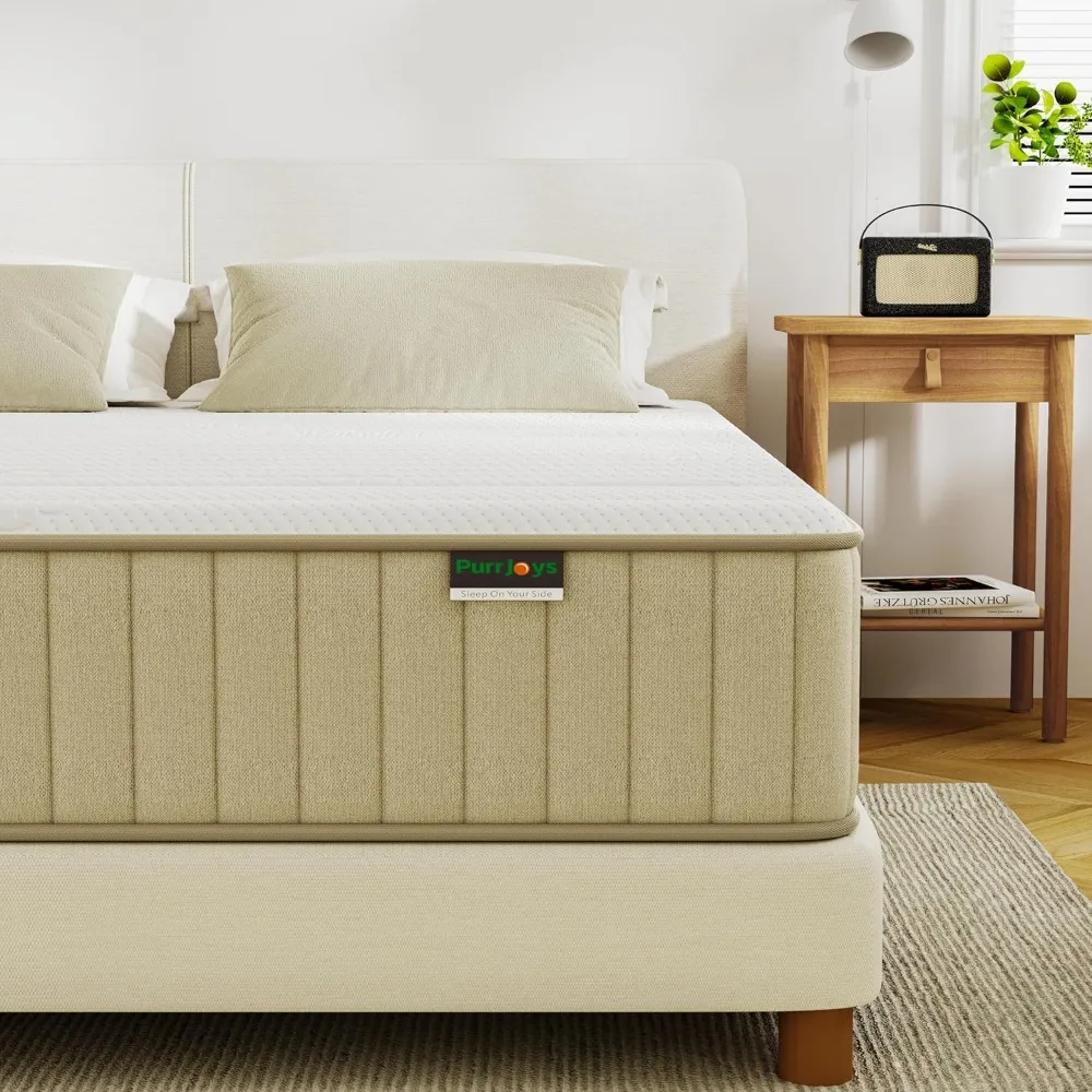 

Queen Mattress Firm, 10 Inch Queen Size Mattress in a Box,Hybrid Memory Foam Queen Mattress with Individual Pocket Spring Motion