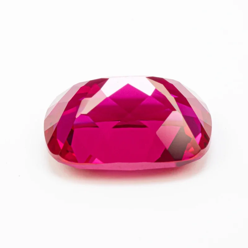 Lab Grown Ruby Rectangular Cushion Shape Red Color Gemstone for DIY Charms Jewelry Making Materials Selectable AGL Certificate
