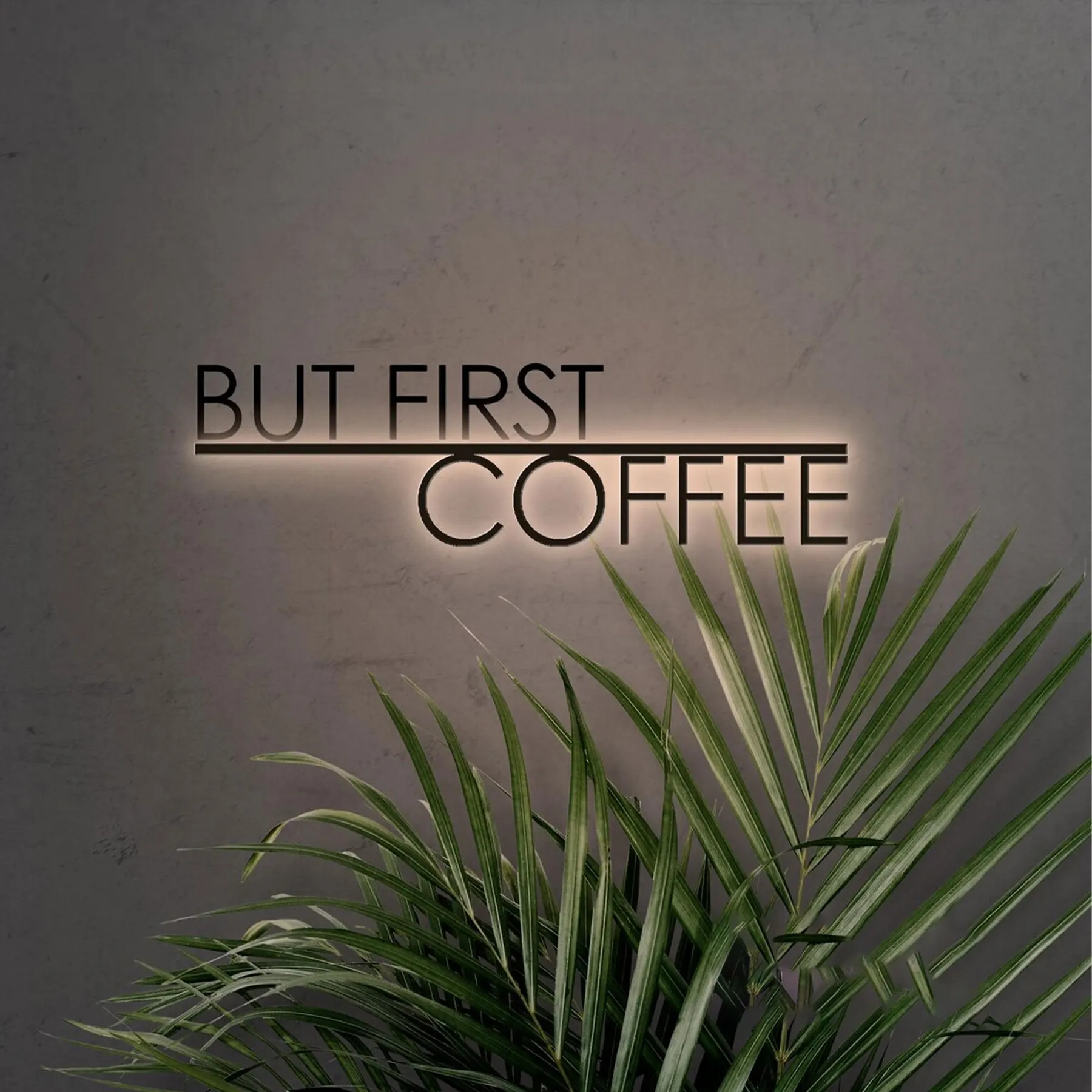 Illuminated Backlit Sign Business Shop First Coffee Metal Neon Sign Perfect for Cafés and Coffee Shops Custom Coffee Shop Wall