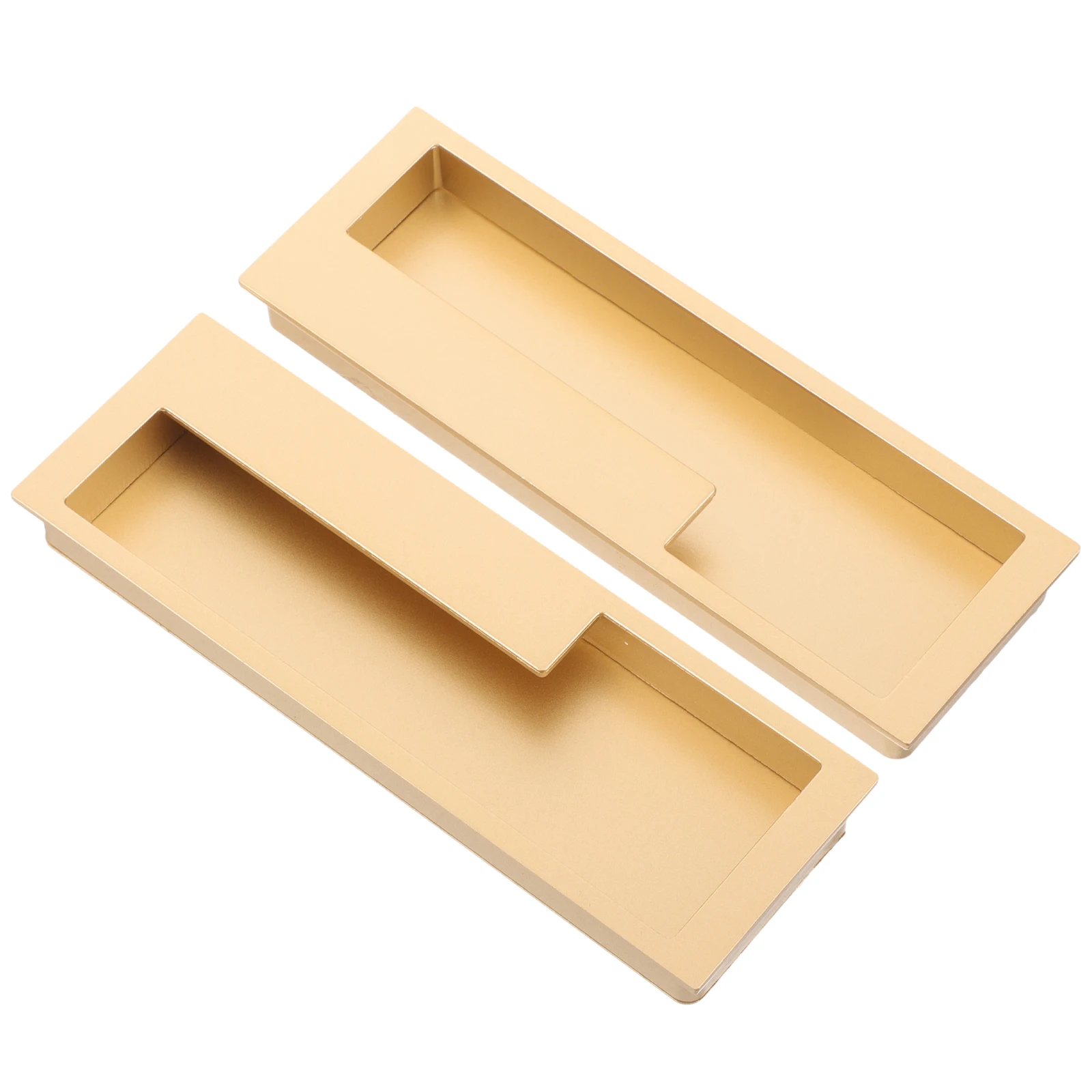 

2Pcs Cabinet Door Hidden Handles Modern Recessed Pulls Zinc Alloy Construction Fine Craftsmanship for Wardrobe Sliding Cabinet