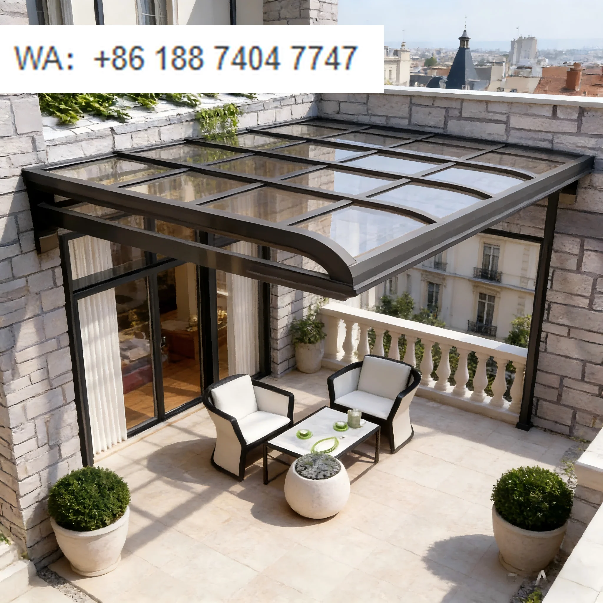 

Отдельностоящий навес для патио с прочным алюминиевым каркасом для отдыха на открытом воздухе, садовых мероприятий и хранения вещей у бассейна