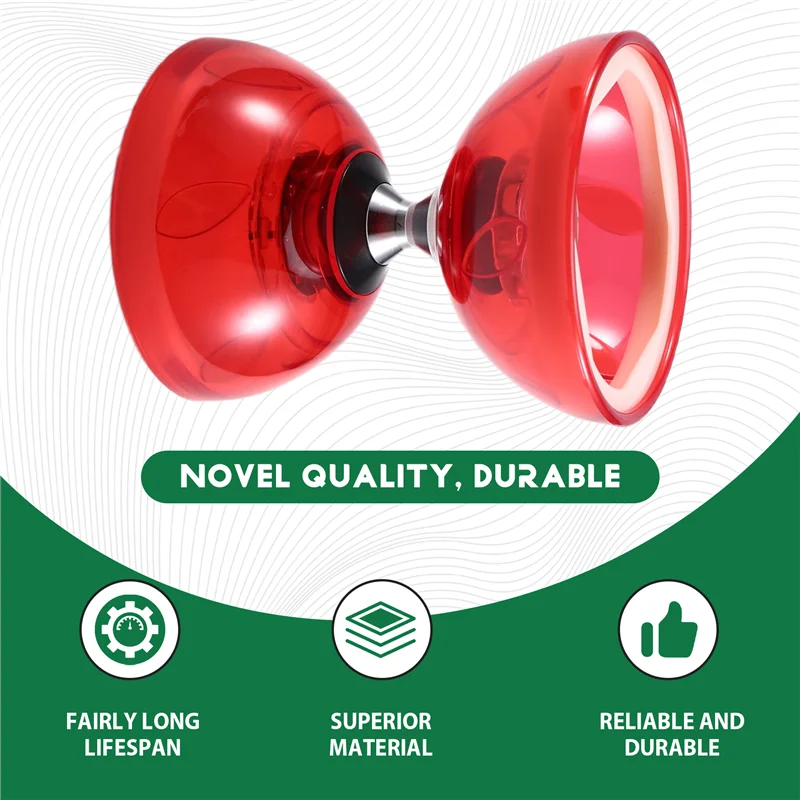 ABVH-LED Diabolo, Juego de Yo-yo Chino, Diabolo con Triple Rodamiento, Diabolo Chino para Niños y Adultos