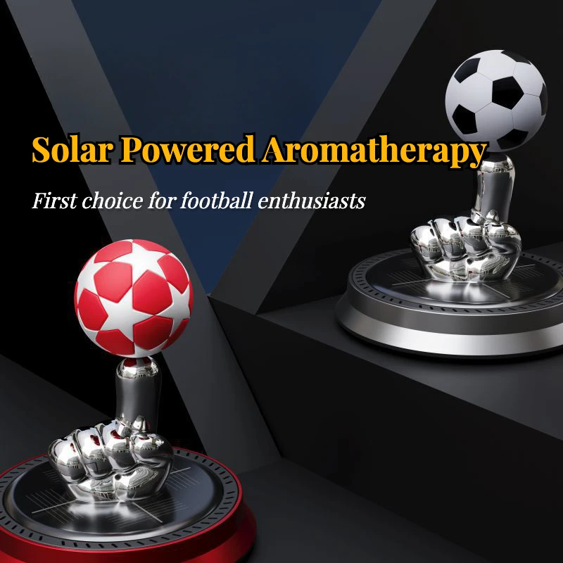 

European Championship Football Styling Alloy Material Decorations Solar Powered Car Fragrance Odor Removal Car Air Freshener