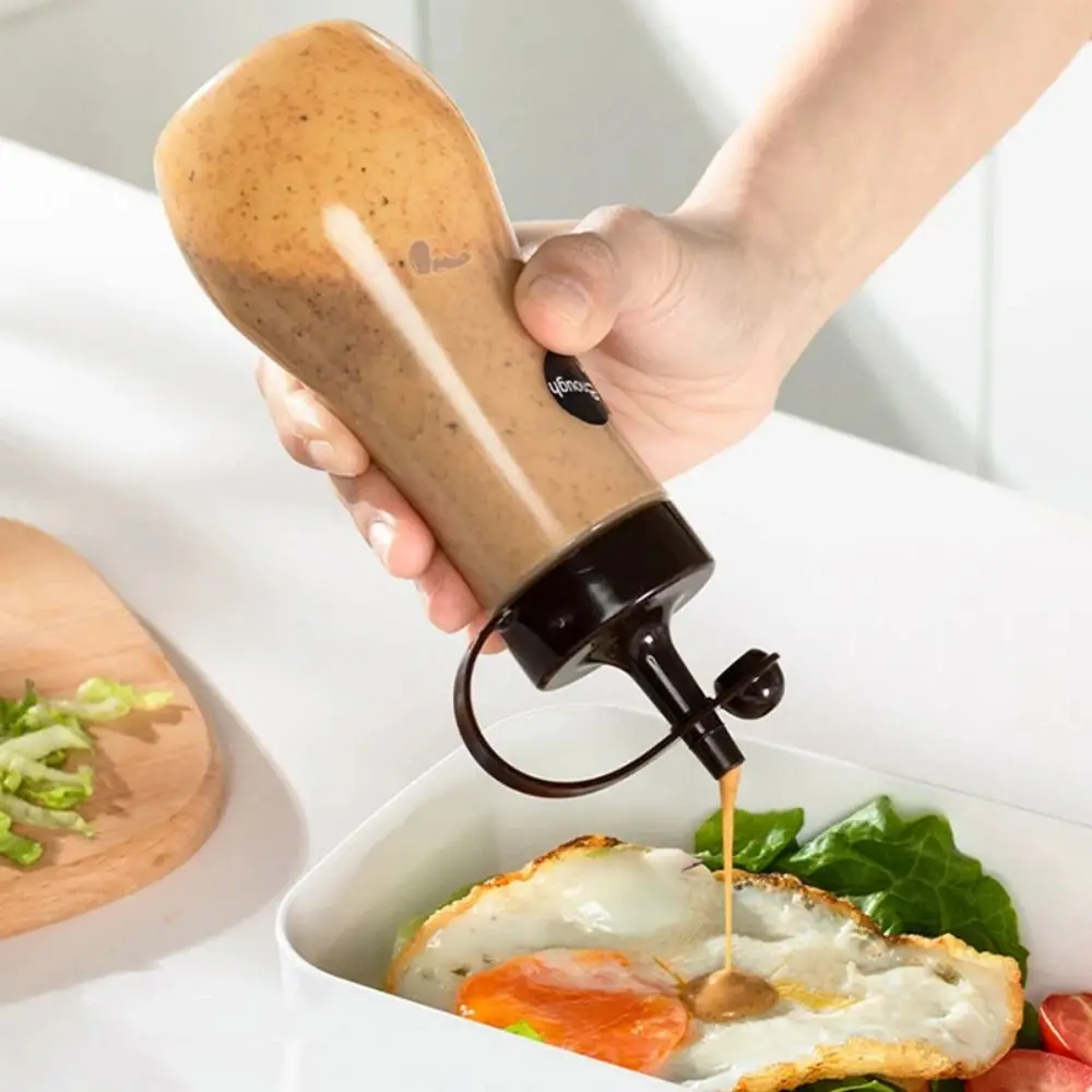 Plastic Condiment Squeeze Bottles Seasoning Hot Sauces Olive Oil Bottles Ketchup Mustard Dispensers Container Kitchen Gadgets