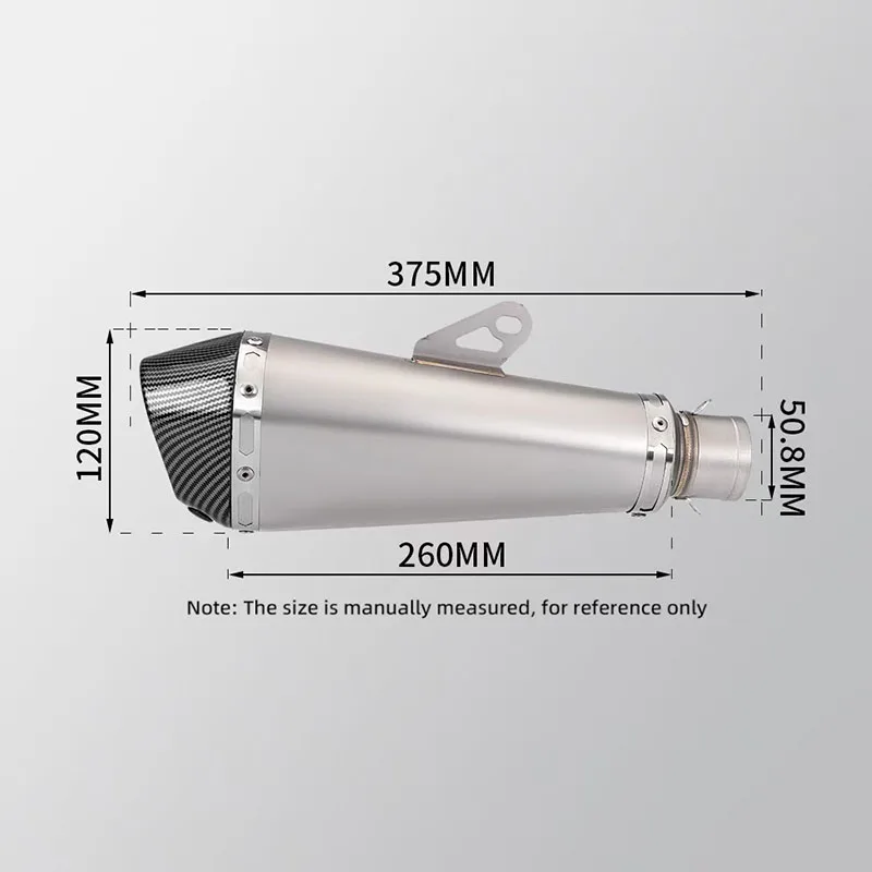 51mm Universal Motorcycle Yoshimura Exhaust Muffler Escape B180 Pipe 100cc-1000cc ATV GP Scooter For fz6 pcx125R1 R3 R6 Nmax view 2