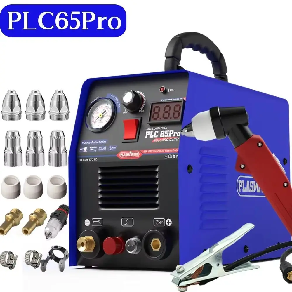 Pilot Arc CNC Plasma Inverter Machine PLC 65Pro 60Amp 110V/220V Non-HF Digital Control Portable Cutting Equipment 18MM Clean