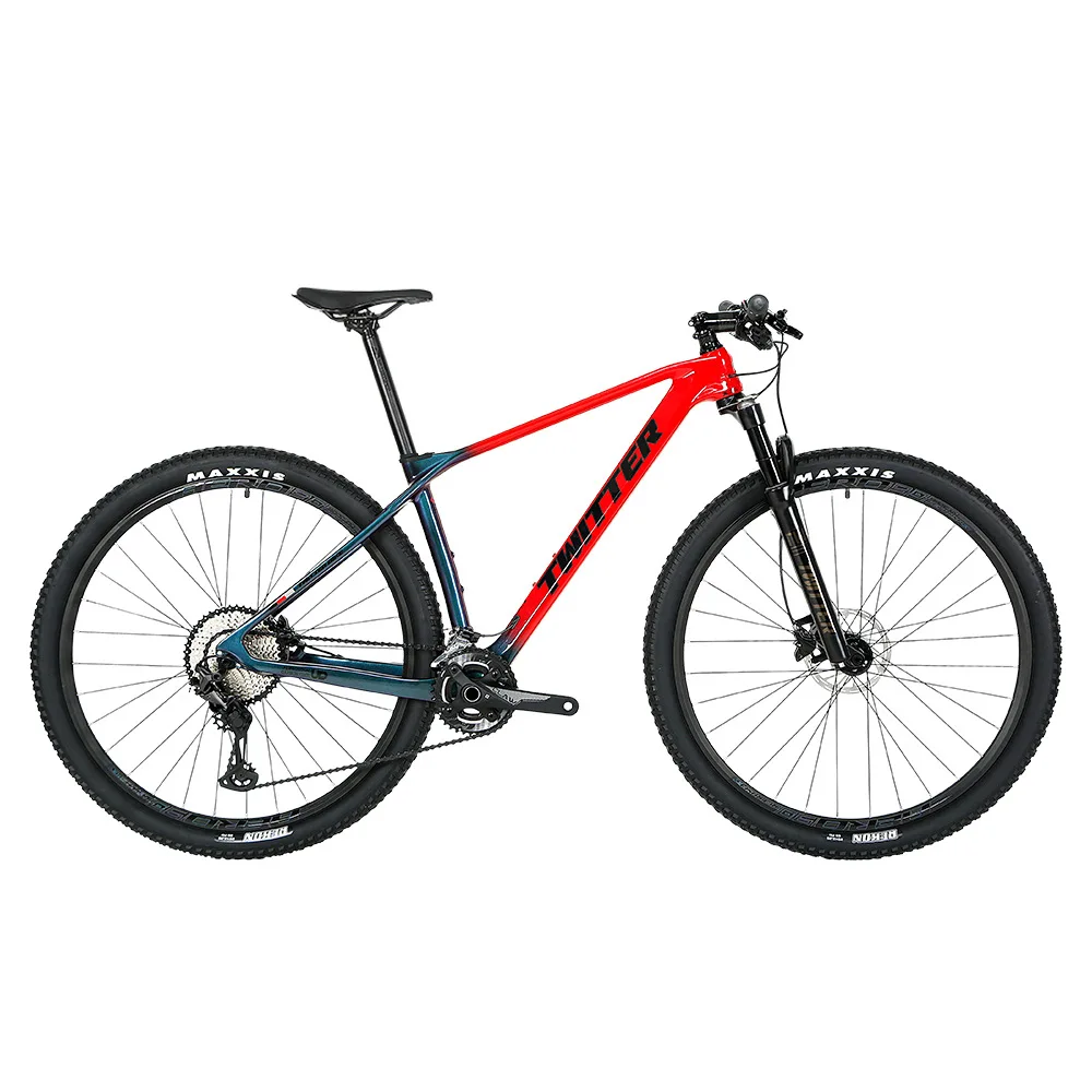 

Carbon Fiber Mountain Bike Simano 24 Gear Barrel Axle Chameleon Frame Mountain Bike