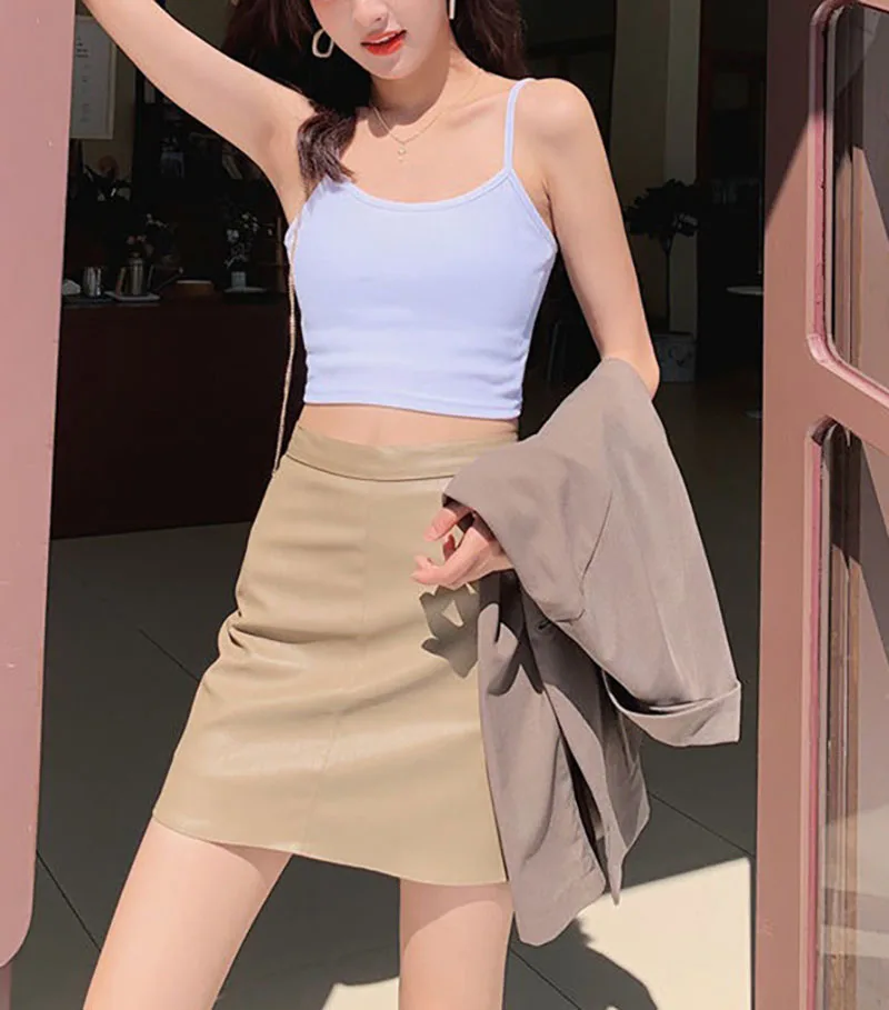 1/2PCS Women Sexy Solid Color Camisole Tube Seamless Sports Tank Top Wireless Underwear Base Tee Tops Female Vest Slimming Tanks