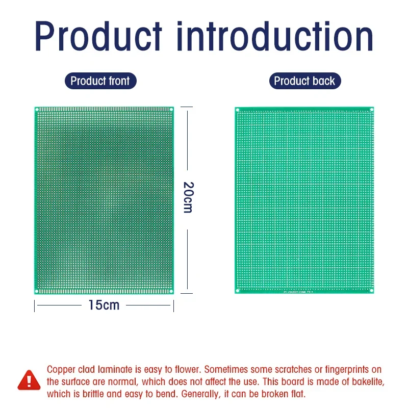 1PCS PCB Prototype Board 15x20cm 20x30cm Single Side Protoboard Green Fiberglass Plate Diy Universal Circuit Boards