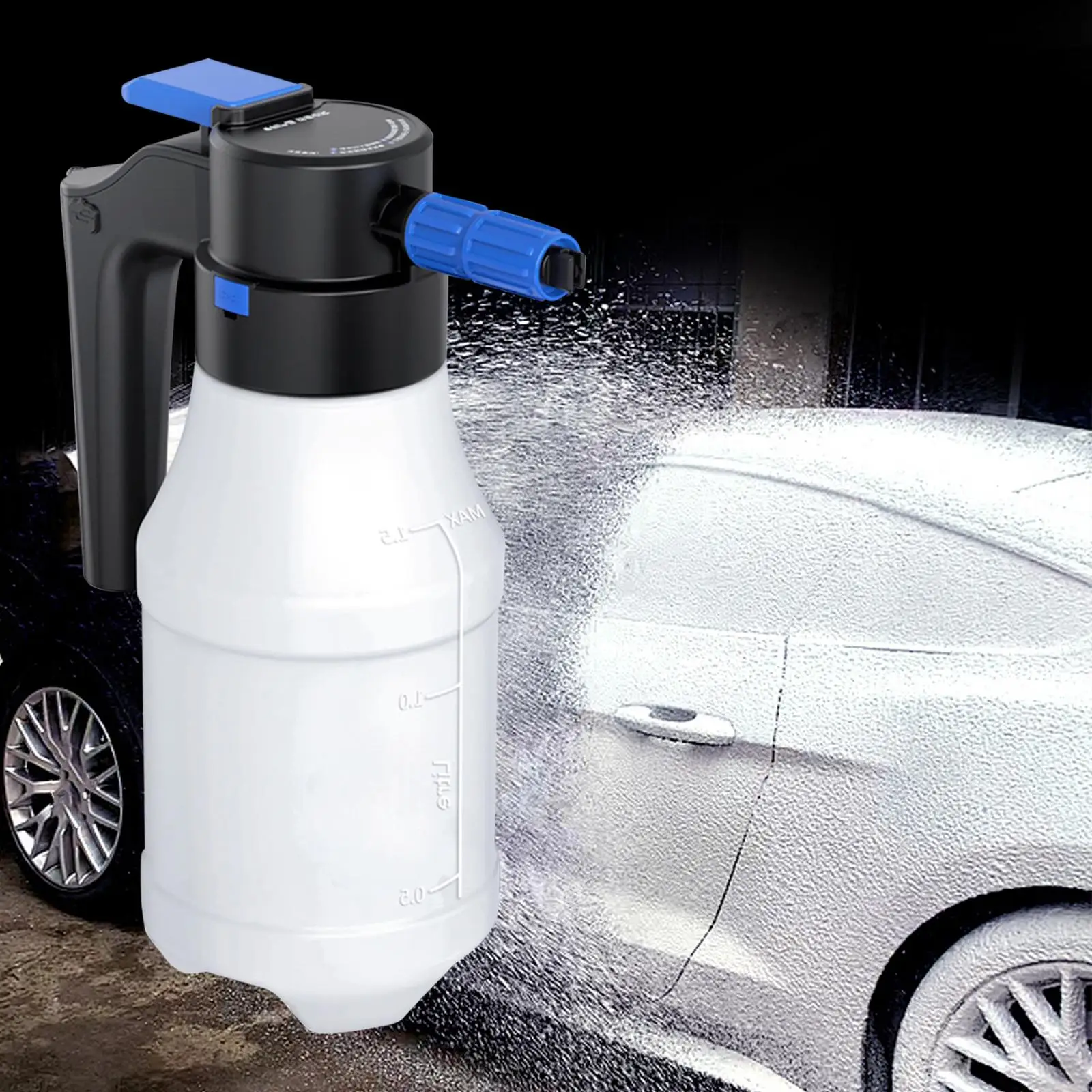 

1.5L Electric Foam Sprayer Portable for Glass Cleaning Car Detailing Washing
