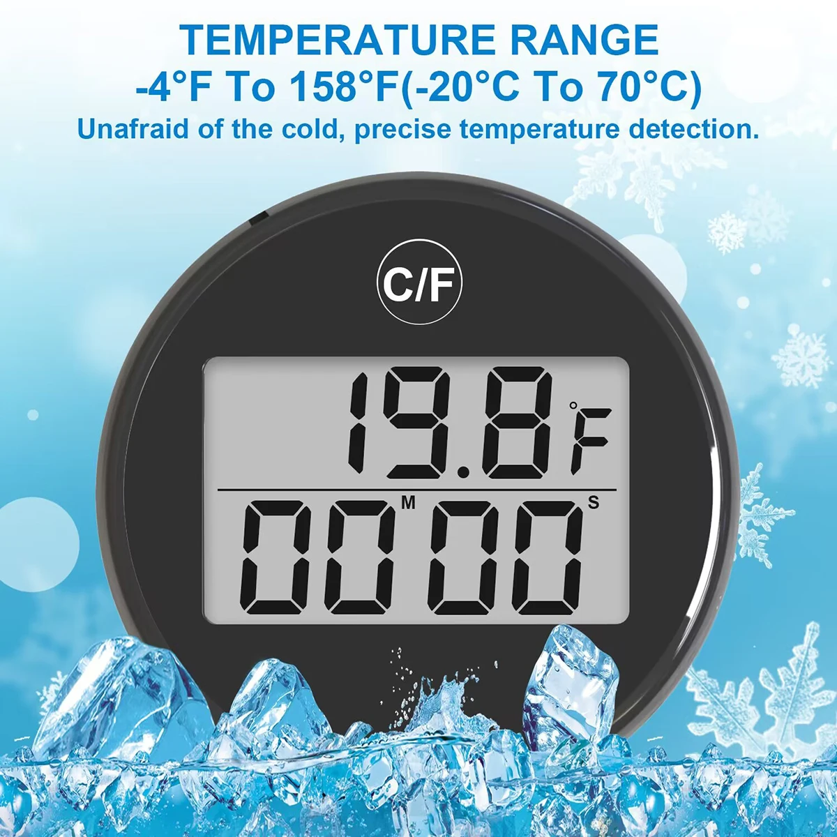 

Temperature Indicator Timer Multifunctional Bath Meter Bath Temperature Meter Ice Indicator Small Digital Bath Thermometer