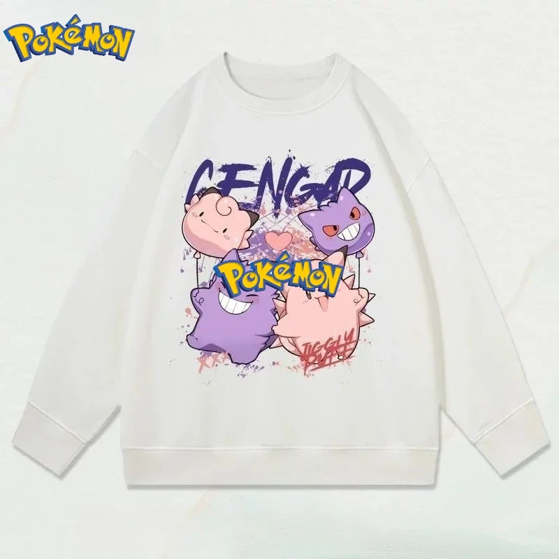 Pokémon Anime Niedlicher bedruckter Rundhals-Hoodie 2026 Herren Herbst/Winter Neuer Stil Harajuku Trendy Täglich Casual Eltern-Kind-Top