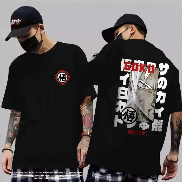 

2025 New Men's Women's Children's Cotton T-Shirt Dragon Ball Animation Comfortable Casual Breathable Sports Short Sleeve Y2K