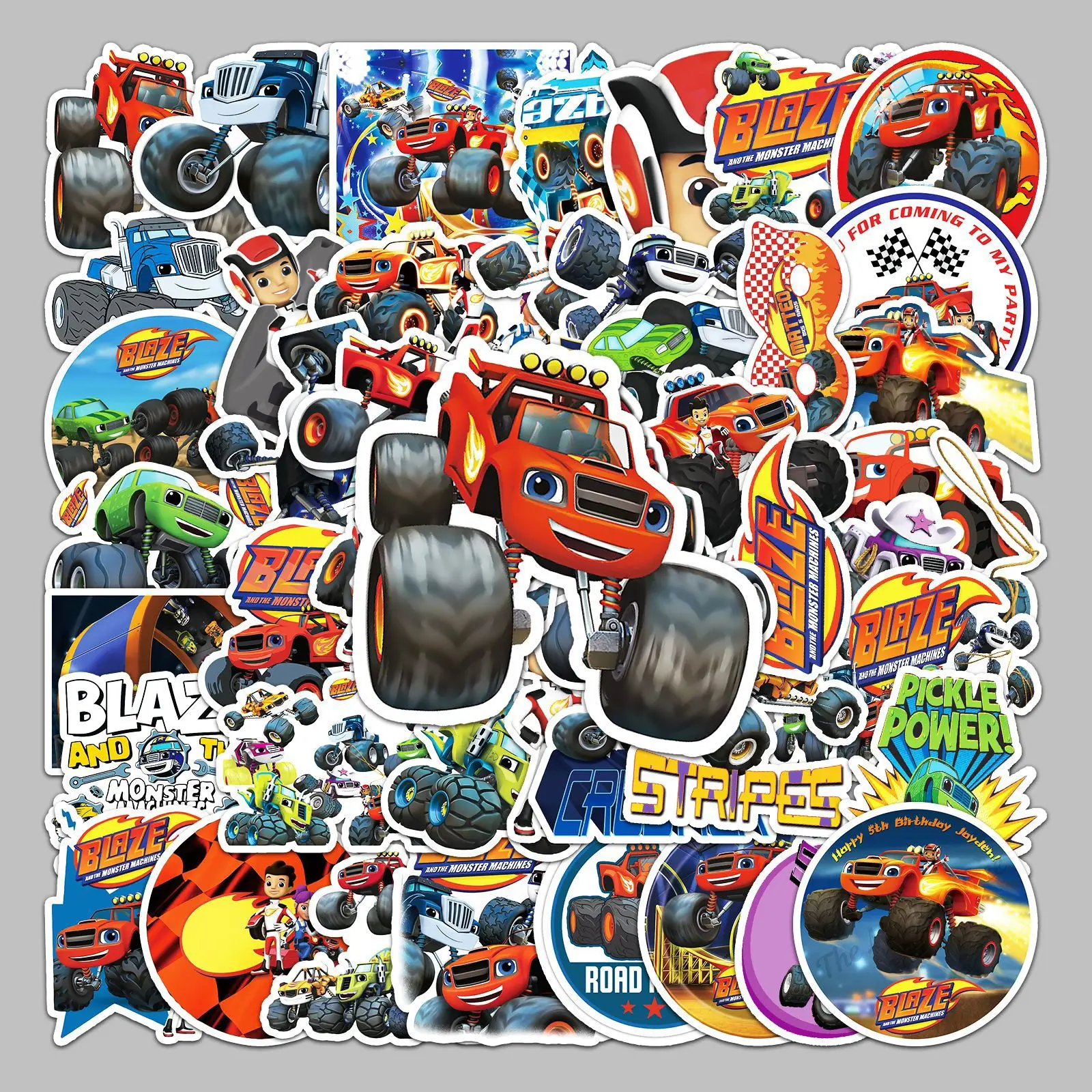 50pcs Cartoon Blaze and the Monster Machines Graffiti Sticker DIY  Laptop Luggage Skateboard Phone Case Decoration Sticker Toy