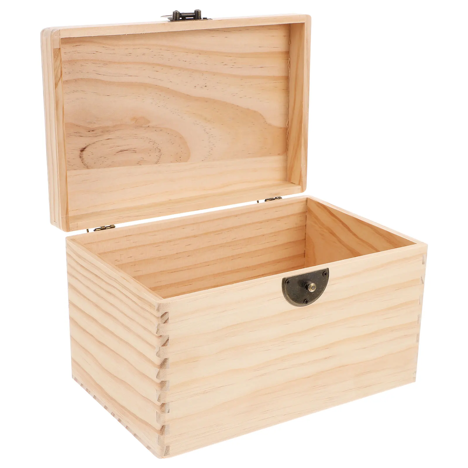 

Wooden Tea Box 23.5x15.5x15.5cm Sturdy Unfinished Wood Large Capacity 500g Tea Leaves Storage Organizer Display Case Loose Leaf