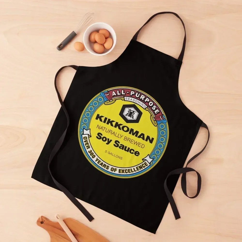 

All Purpose Kikkoman Soy Sauce Print Design Apron Ladies Utensils For Kitchen Kitchen Apras For Women Apron