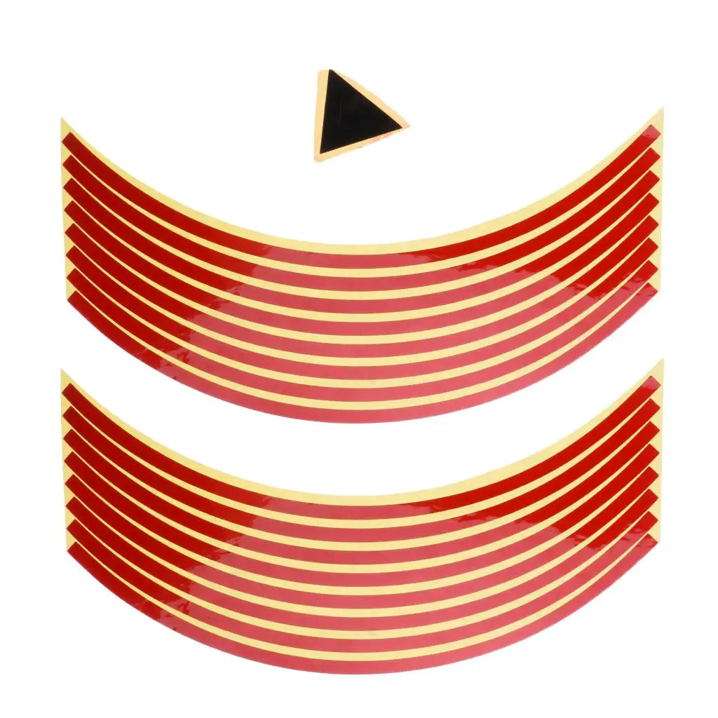 

Motorcycle Rim Tape Reflective Wheel Stickers Decals Set Kit 17 Inch Self-adhesive for Clean Smooth