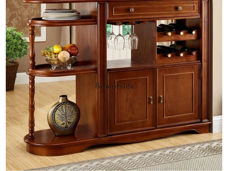 

yj19 American solid wood bar counter bar table double-sided partition cabinet European living room
