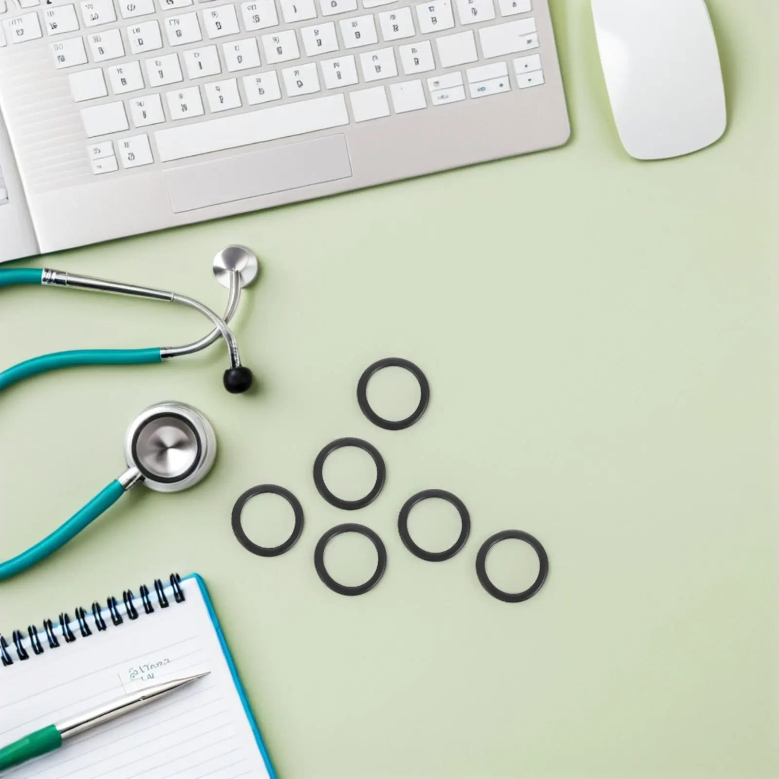 10Pcs Stethoscope Diaphragm Seal Ring Cold Protection Non-Chill Floating Retainer Repair Accessories Warmth Retention