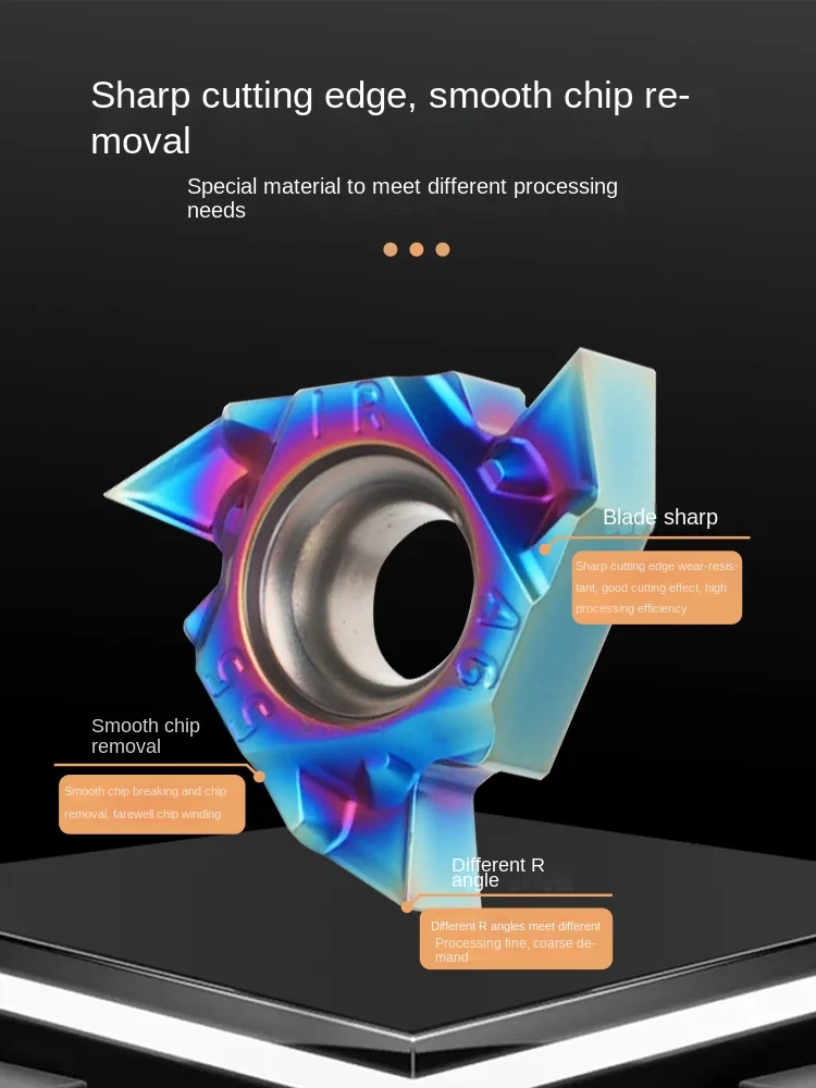 10 قطعة/صندوق 16ER 16IR خيط داخلي وخارجي نانو أزرق مطلي إدراج مبطن الصلب عالية صلابة الفولاذ المقاوم للصدأ CNC إدراج