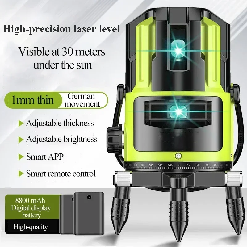 Green Laser Receiver Beam Laser Level With Reciever Wall Laser Horizontal Laser Leveler Self Leveling 3d Laser Guide Prism Level