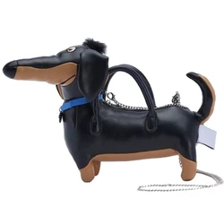 Desenhos animados 3D Dachshund Dog Shape Handbag para Mulheres, Bolsas, Bolsa de Ombro, Meninas, Crossbody, Designer, Senhoras, Mini Embreagem, 2024