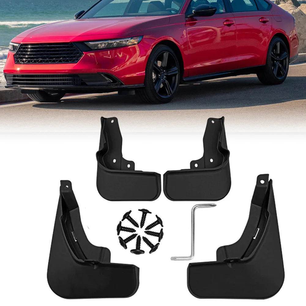 

Car Front and Rear Molded Splash Guards kit For Honda Accord 11th Gen (Sedan Model Only) 2023 2024 2025 Mudguards Accessories