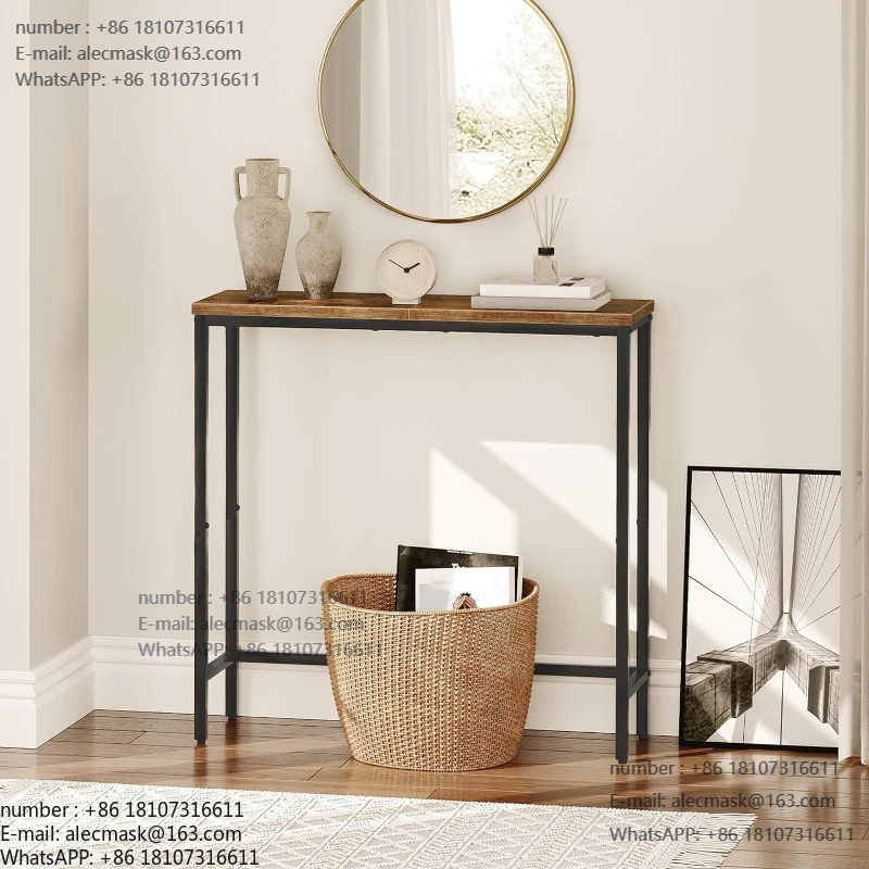 

Узкий консольный столик, около 74,9 см, небольшой столик для прихожей, тонкий придиванный столик для прихожей, спальни, гостиной, черный.