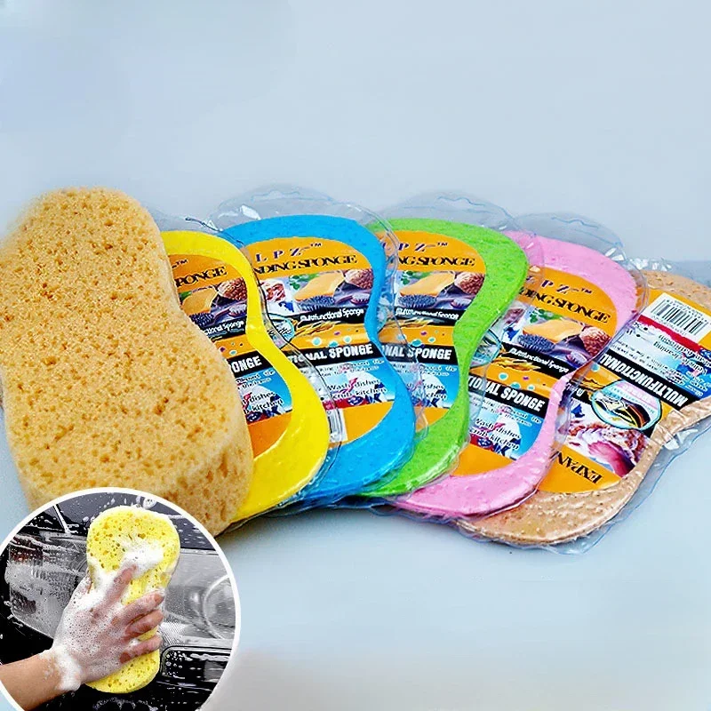 Car Wash Compressed Sponge Large Absorbent Sponge Honeycomb Coral Wipe Car Cotton 8 Car Cleaning Beauty Tool Accessories