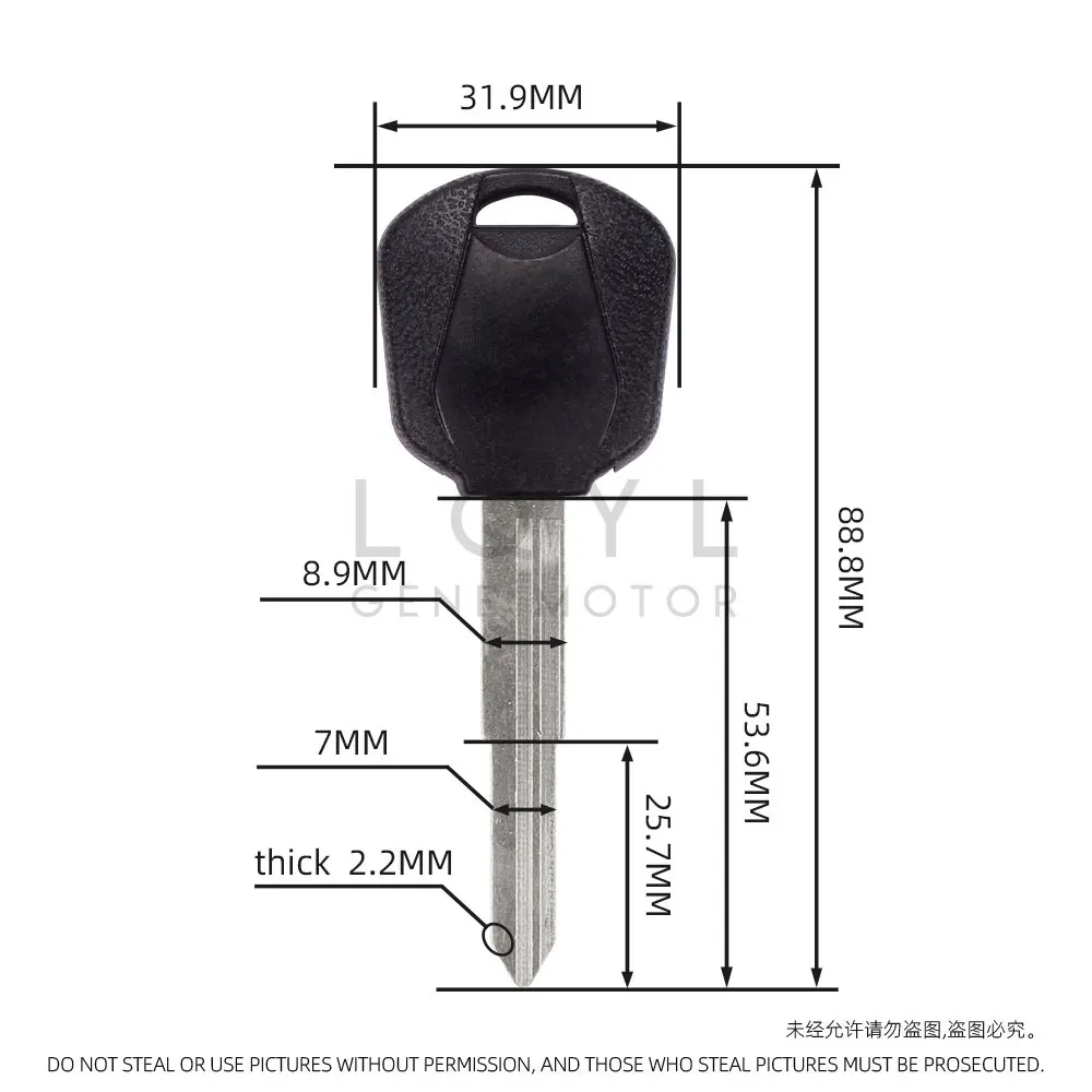 12 Uds llave de motocicleta sin cortar llaves de repuesto en blanco para  Honda CB600 CB800 CB1300 CBR600RR CBR893 CBR929 CBR1000RR CBR1000 CBR900RR F4