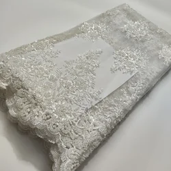 2025 High Grade Shiny African Tulle Lace Fabric With Tube Beads Sequins Embroidery French Net Lace For Party Wedding LWH23104