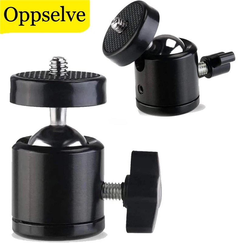 Tripod Adapter 1/4 Screw Hole Tripod Mount Camera Head Adapter Ball Head With Lock LED Light Bracket Holder For DSLR DV Cameras