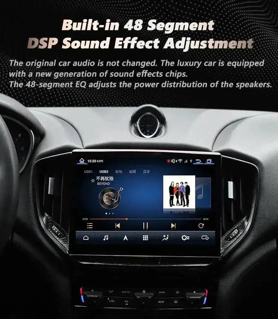 Android GPS Stereo 4G WiFi Head Unit Autoradio Multimedia Player für Maserati Ghibli 2014-2020 10,26 Zoll gebogener Bildschirm CarPlay – Detail 15