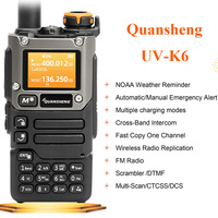 Quansheng UV-K6 NOAA Weather Alert 5W Air Band Radio UHF VHF DTMF Scrambler Wireless Frequency Walkie Talkie UV-K5 Upgrade