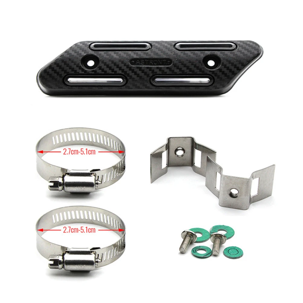

Motorcycle Exhaust Pipe Anti-scalding Cover Heat Refit 25-51mm Downpipe Black Insulated Long-lasting Easy Install