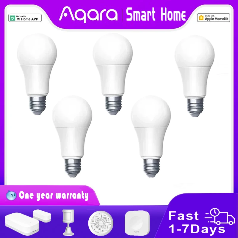 

Умная светодиодная лампа Aqara T1 Zigbee 3.0 Bluetooth E27 2700K-6500K 220-240 В Умный дом 2024 НОВАЯ лампа света для Mijia Mi home Homekit