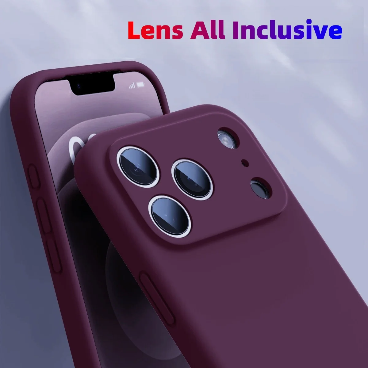 Fashion Solid Colour Shockproof Protective Liquid Silicone P