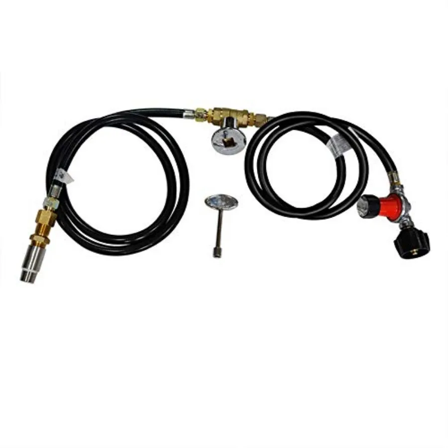 

Stanbroil Fire Pit Installation Hose with 1/2" Chrome Key Valve for Propane Gas Connection 150K BTU Max