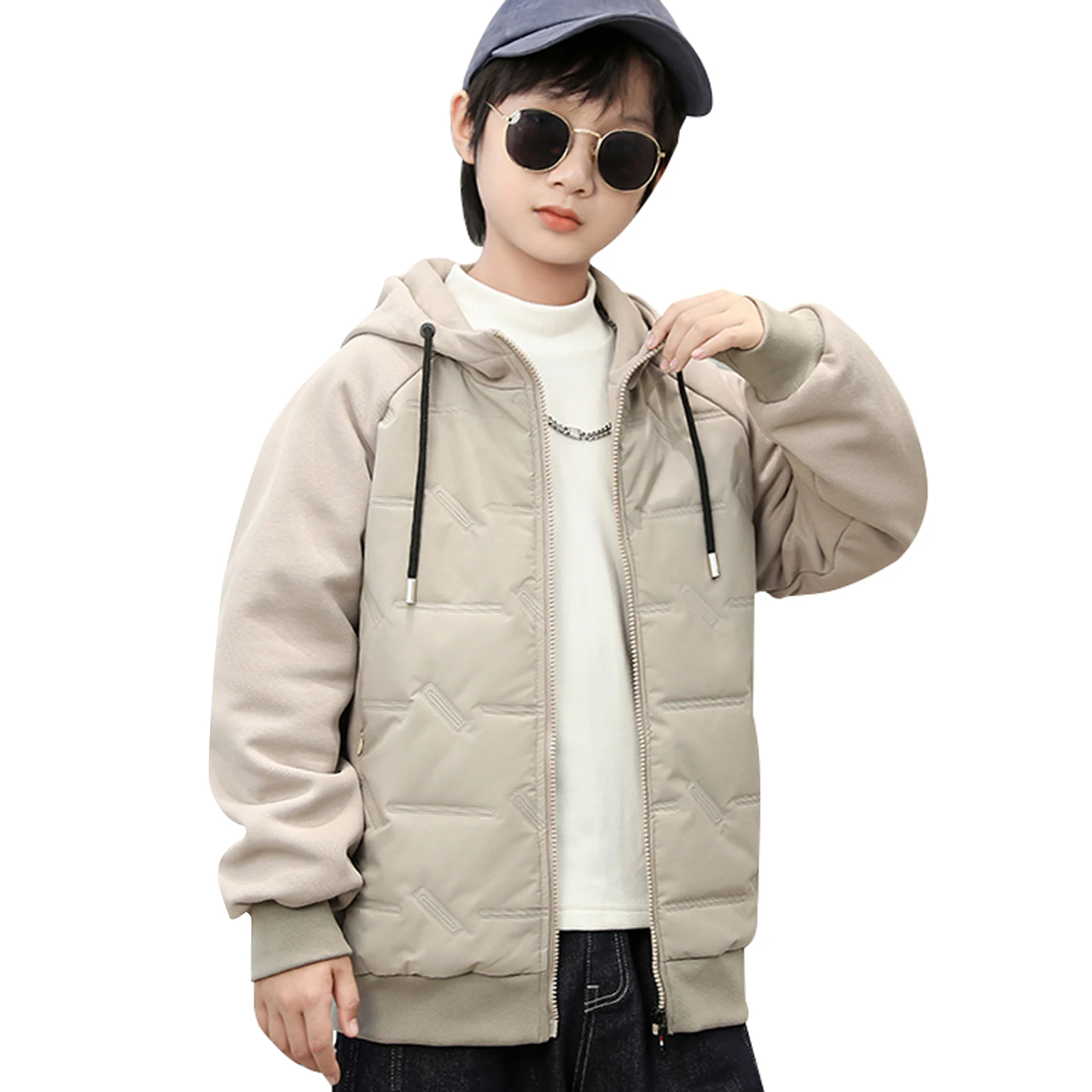 

Пуховик для мальчиков, детская флисовая куртка, зимняя детская парка, теплая легкая куртка с капюшоном для девочек, ветрозащитная плюшевая верхняя одежда для подростков