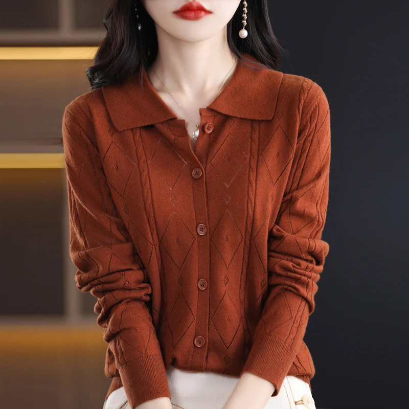 2023 Korean Fashion Sweater Cardigan Women\'s Cashmere Cardigan Knitted Sweater Women\'s Cardigan Long Sleeve Cardigan Women