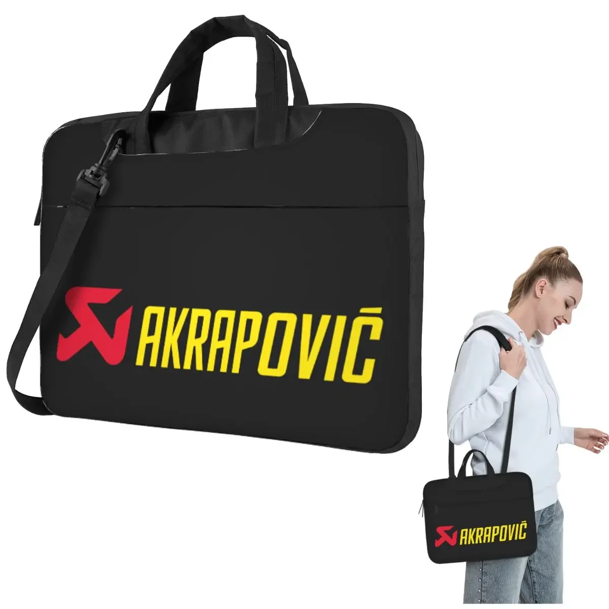 

Akrapovics Logo AKS Motorcycle Exhaust Crossbody Laptop Bag Case Computer Bag 13 14 15.6 Inch Notebook Pouch for Macbook Pro